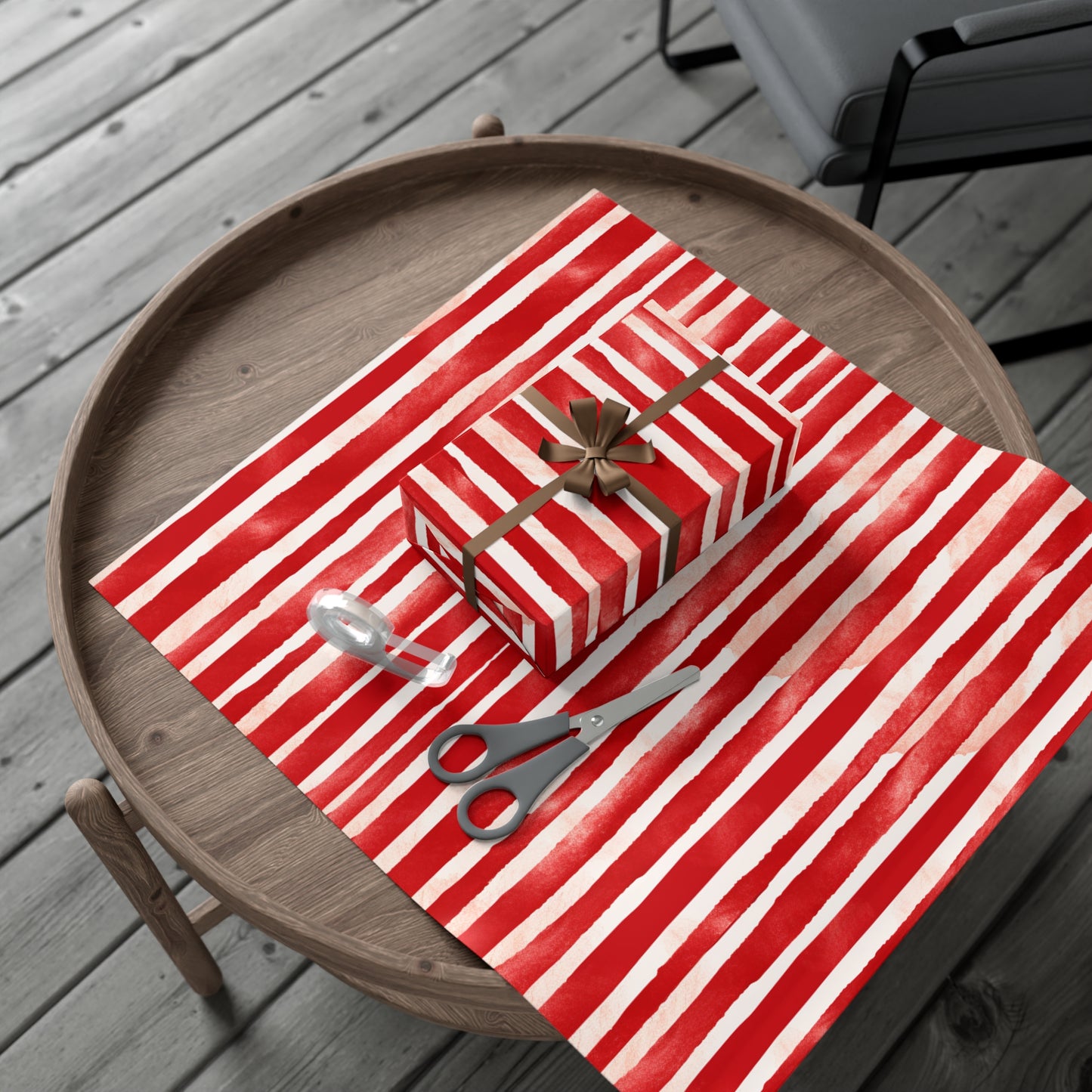 Candy Stripped Holiday Wrapping