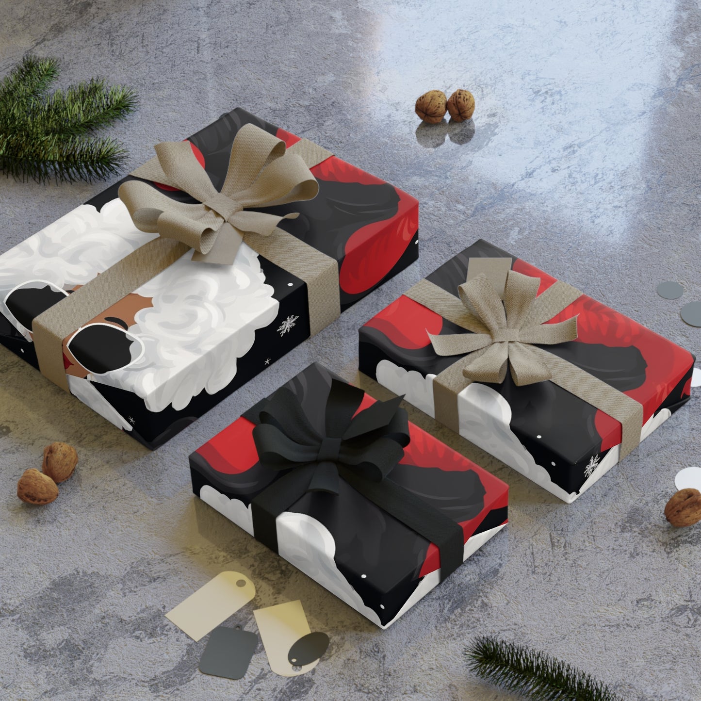 Melanin Mrs. Kringle Wrapping Paper Rolls, 1pc