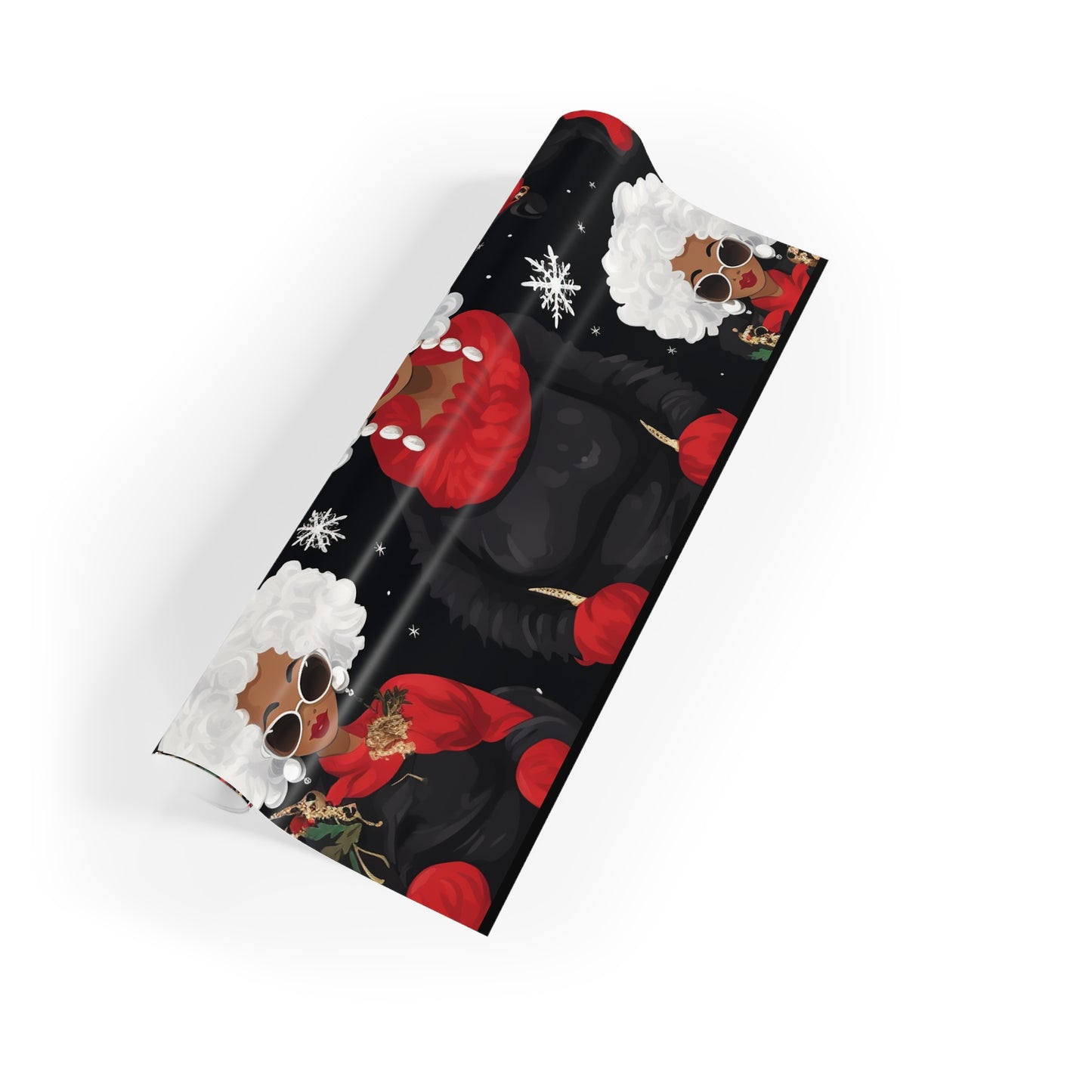 Melanin Mrs. Kringle Wrapping Paper Rolls, 1pc