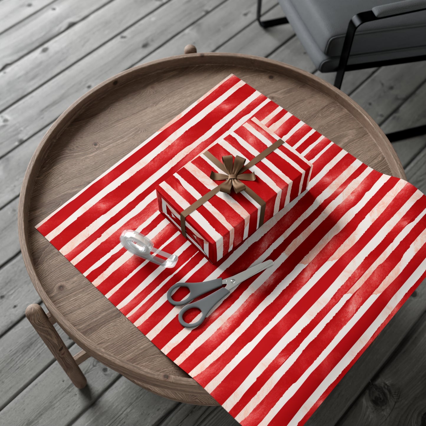 Candy Stripped Holiday Wrapping